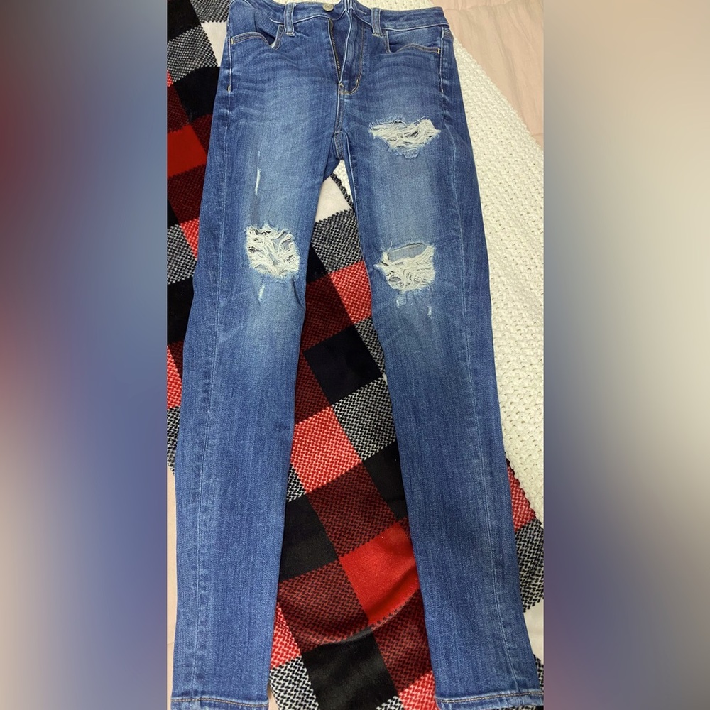 American Eagle skinny ripped jeans